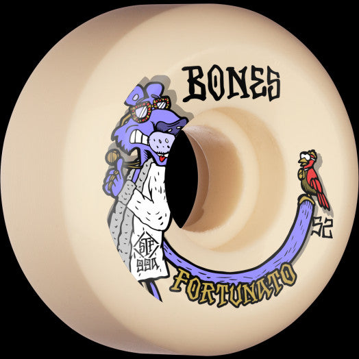 Bones STF Skateboard Wheels Fortunato Pimpin 52mm V5 Sidecut 99A