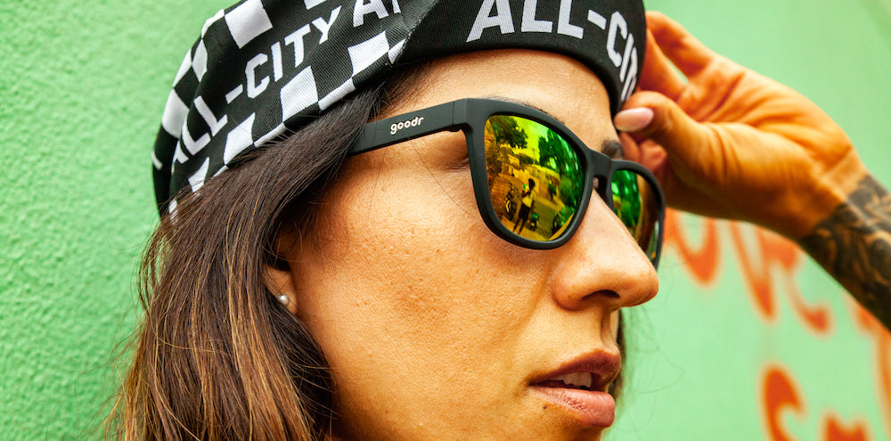 Goodr OGS Whiskey Shots with Satan Sunglasses