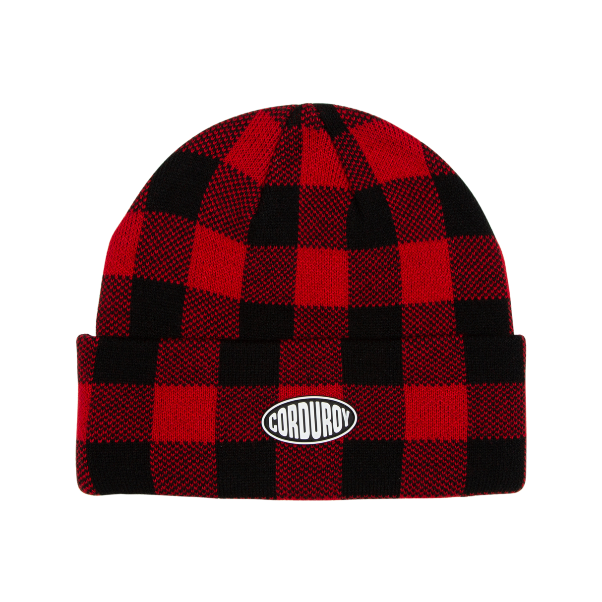 Corduroy Fuzz Beanie - Red