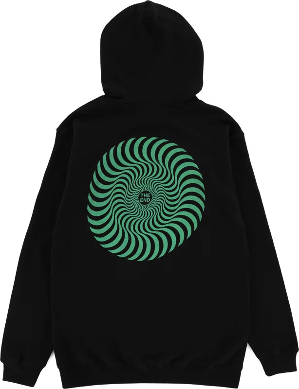 Spitfire Classic Swirl Glow Hoodie - Black
