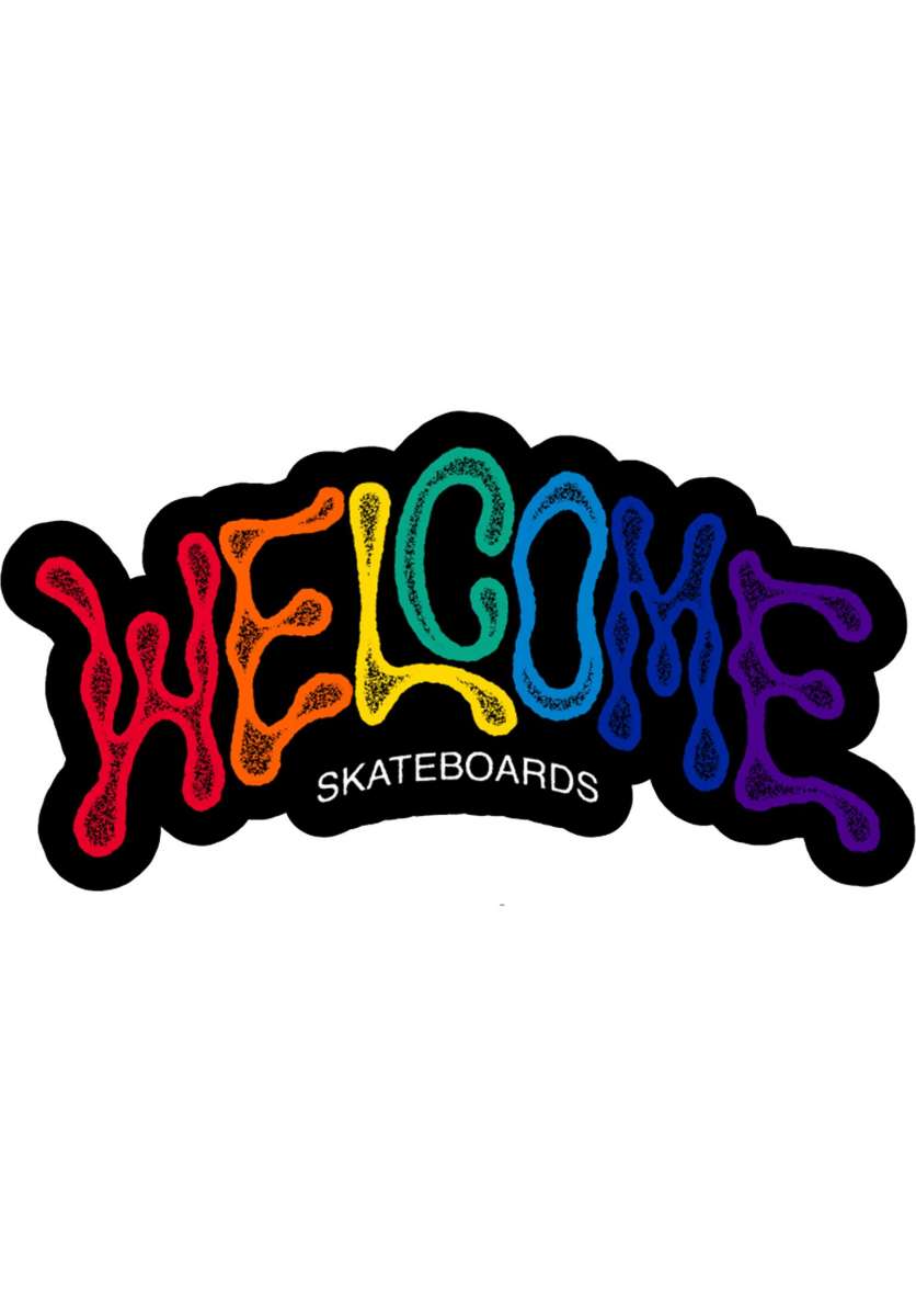 Welcome Droop Die-Cut Rainbow Sticker