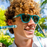 Goodr OGs Crayola Tropical Colors Turquoise Surf Sunglasses