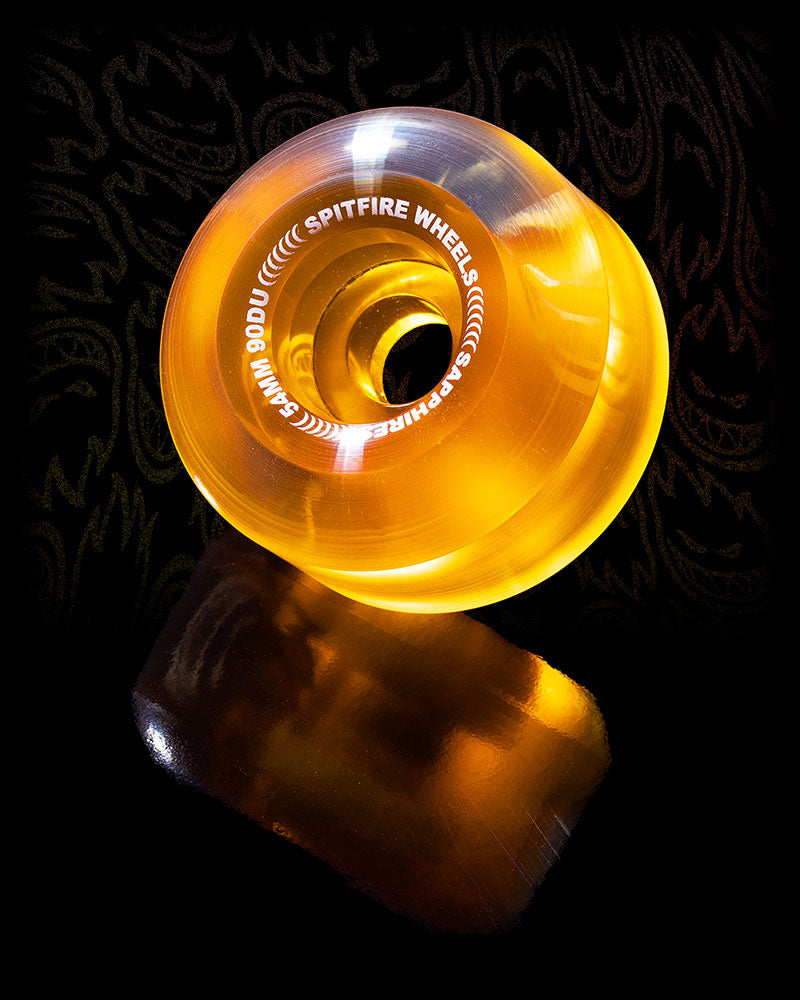 Spitfire 90 Duro Sapphire Clear Skateboard Wheels - Multiple Sizes