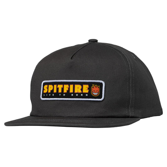 Spitfire LTB Patch Snapback Hat, Charcoal