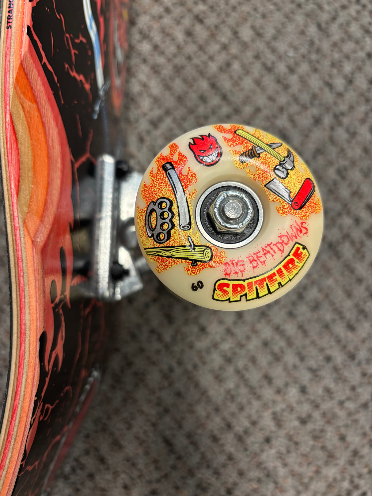 Santa Cruz Skateboards X Stranger Things Hellfire Club Flames 9.00" Skateboard Complete