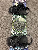 Pre Owned GNU Ladies Choice 153.5 Snowboard & Burton Cartel Medium Bindings
