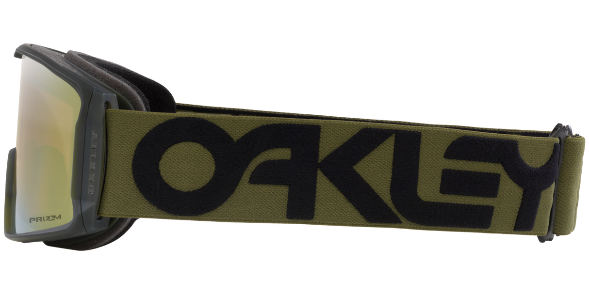 Oakley Line Miner™ L Snow Goggles - 2026 Matte Dark Brush Strap with Prizm Sage Gold Iridium Lenses