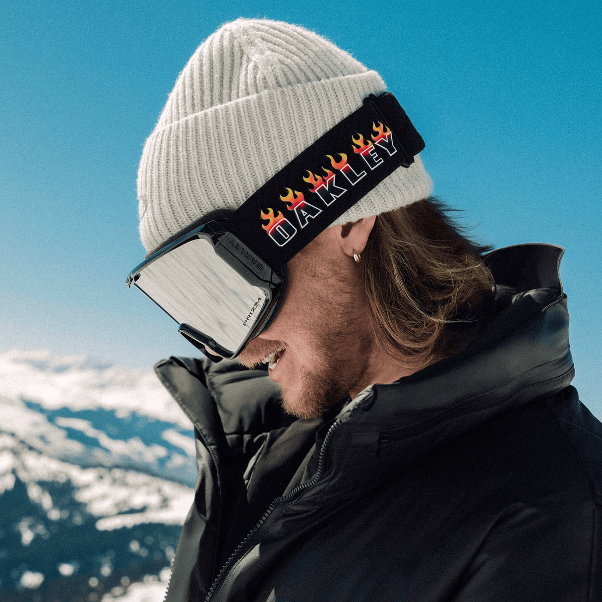 Oakley Line Miner™ L Rene Rinnekangas Signature Series Snow Goggles - 2026 Rene Rinnekangas Strap with Prizm Snow Black Iridium Lenses