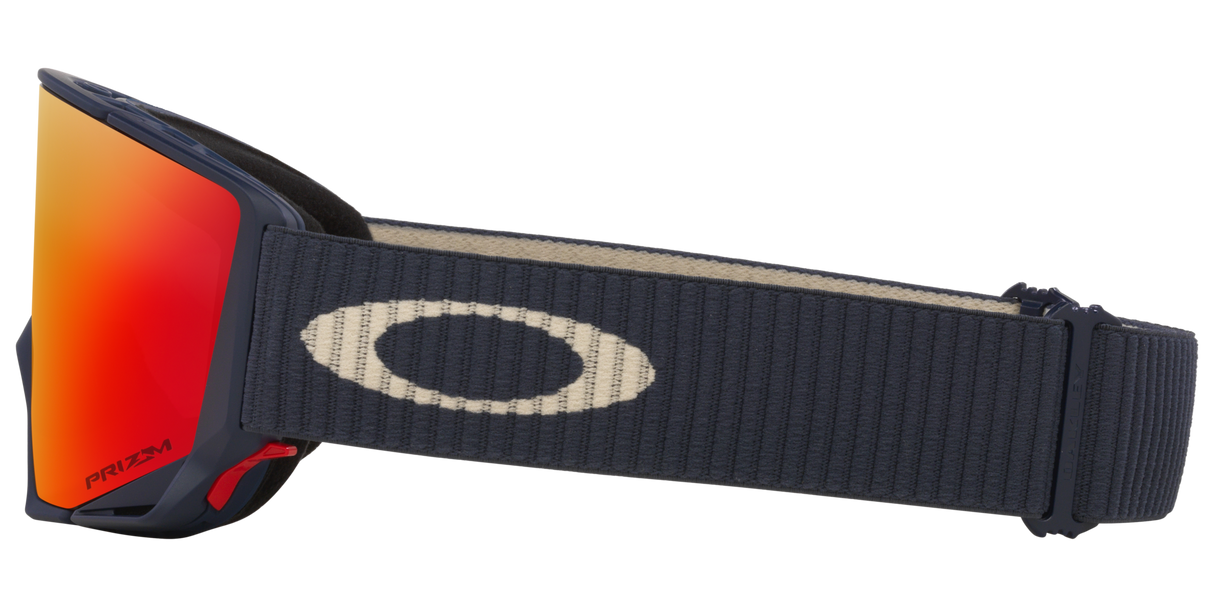 Oakley Flow Scape L Snow Goggles - 2026 India Ink Corduroy Strap with Prizm Torch Lens + Bonus Prizm Iced Lens