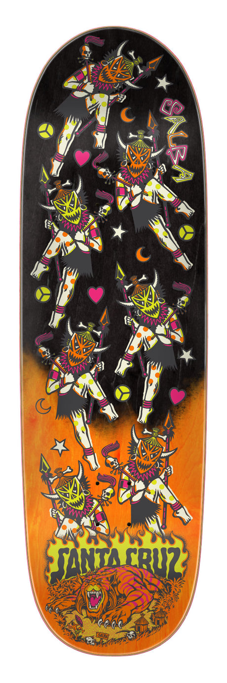 Santa Cruz Salba Firedance Pro Shaped Skateboard Deck 8.8"