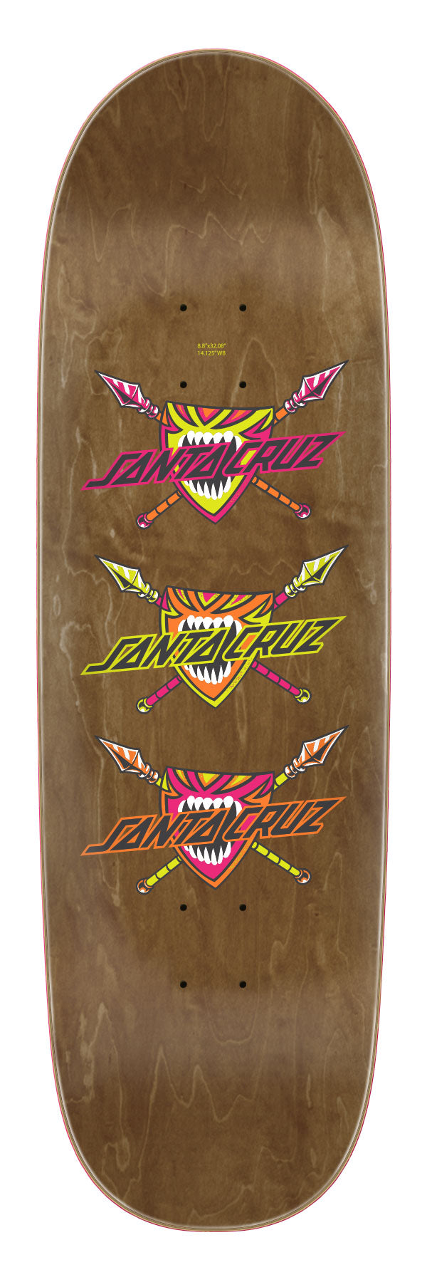 Santa Cruz Salba Firedance Pro Shaped Skateboard Deck 8.8"