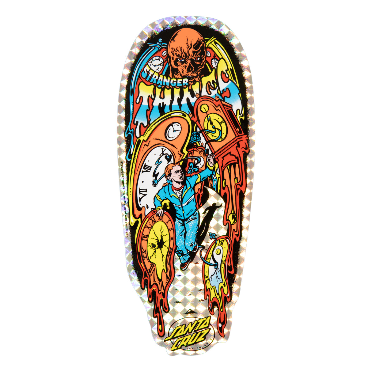 Santa Cruz X Stranger Things Grabke Max Melting Clock 9.7" Skateboard Decks