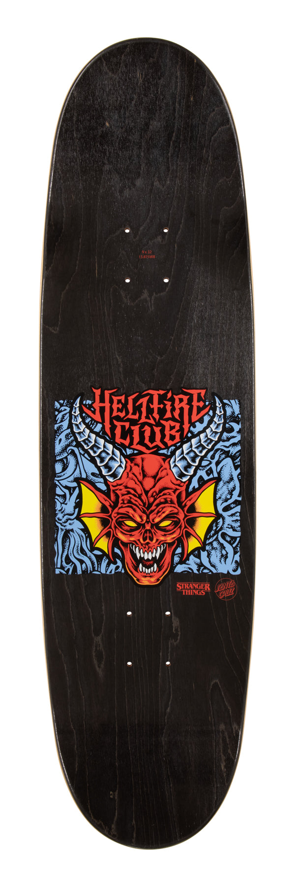 Santa Cruz X Stranger Things Hellfire Club Flames 9.00" Skateboard Decks