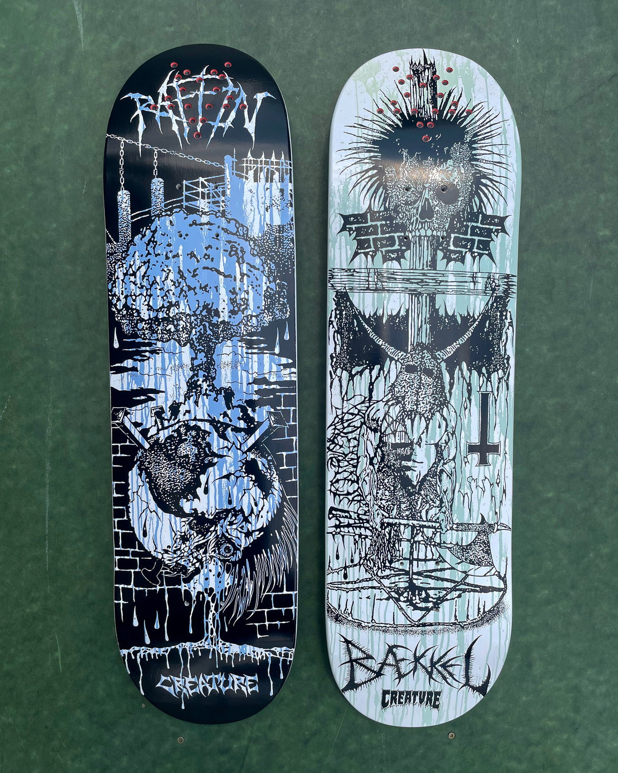 Creature Baekkel BLKMTL Pro Skateboard Deck 8.6"