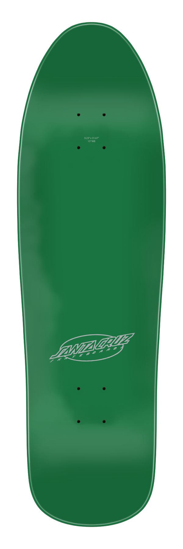 Santa Cruz Meek Pinstripe Slasher Green Pro Shaped Skateboard Deck 9.23"