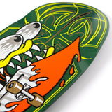 Santa Cruz Meek Pinstripe Slasher Green Pro Shaped Skateboard Deck 9.23"