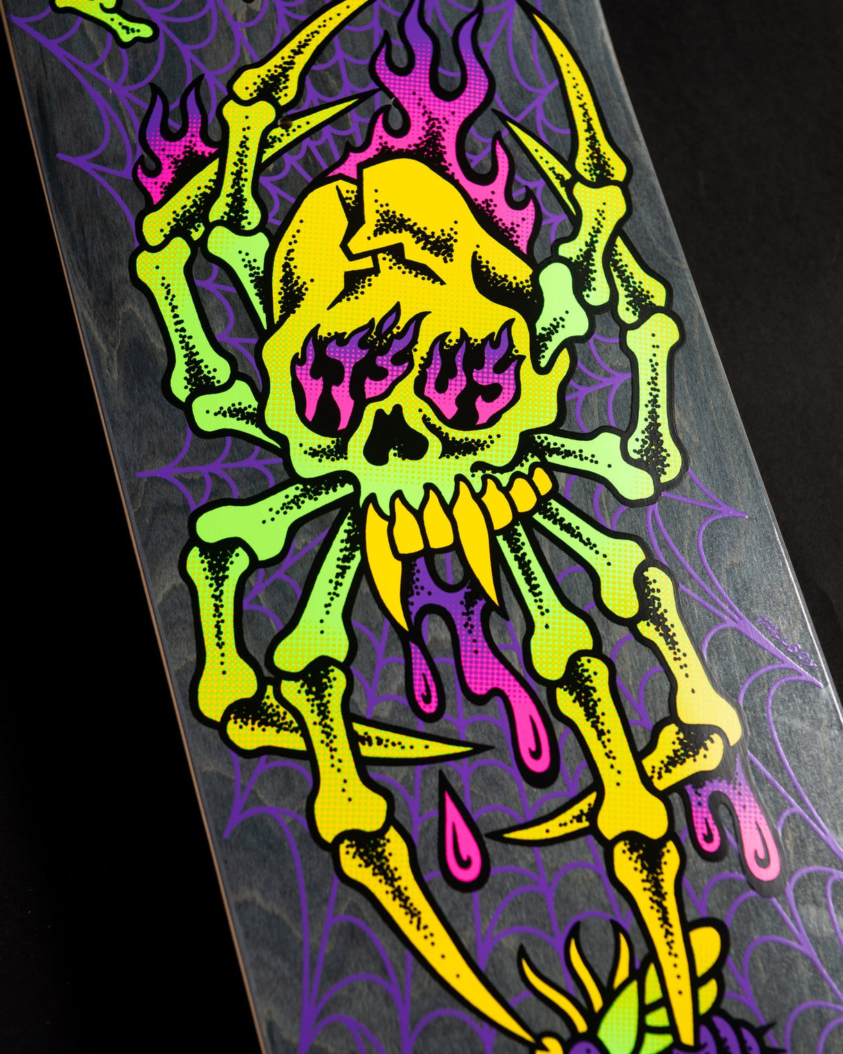 Creature Collin Provost Skull Spider Skateboard Deck 8.47"