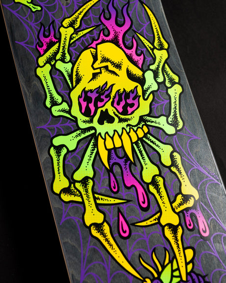 Creature Collin Provost Skull Spider Skateboard Deck 8.47"