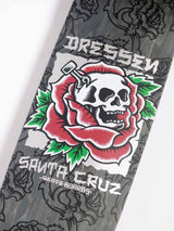 Santa Cruz Dressen Skull Rose Pro Skateboard Deck 9.25"