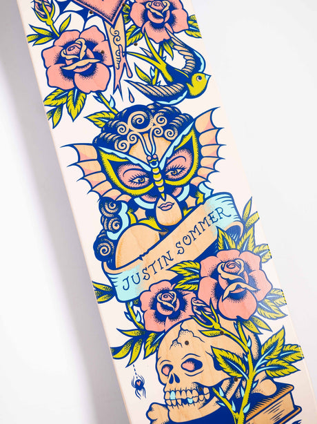 Santa Cruz Justin Sommer Tattooed Skateboard Deck 8.25"