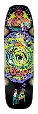 Santa Cruz Delfino Pinball Vision Pro Skateboard Deck 9.14"