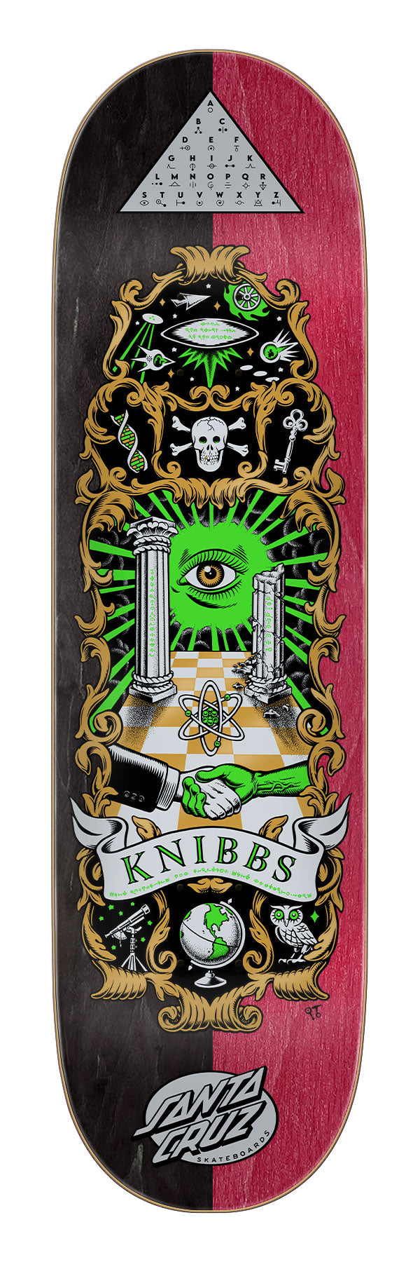 Santa Cruz Knibbs Cryptic Pro Skateboard Deck 8.5"