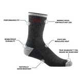 Darn Tough Men's Hiker Micro Crew Midweight Hiking Socks