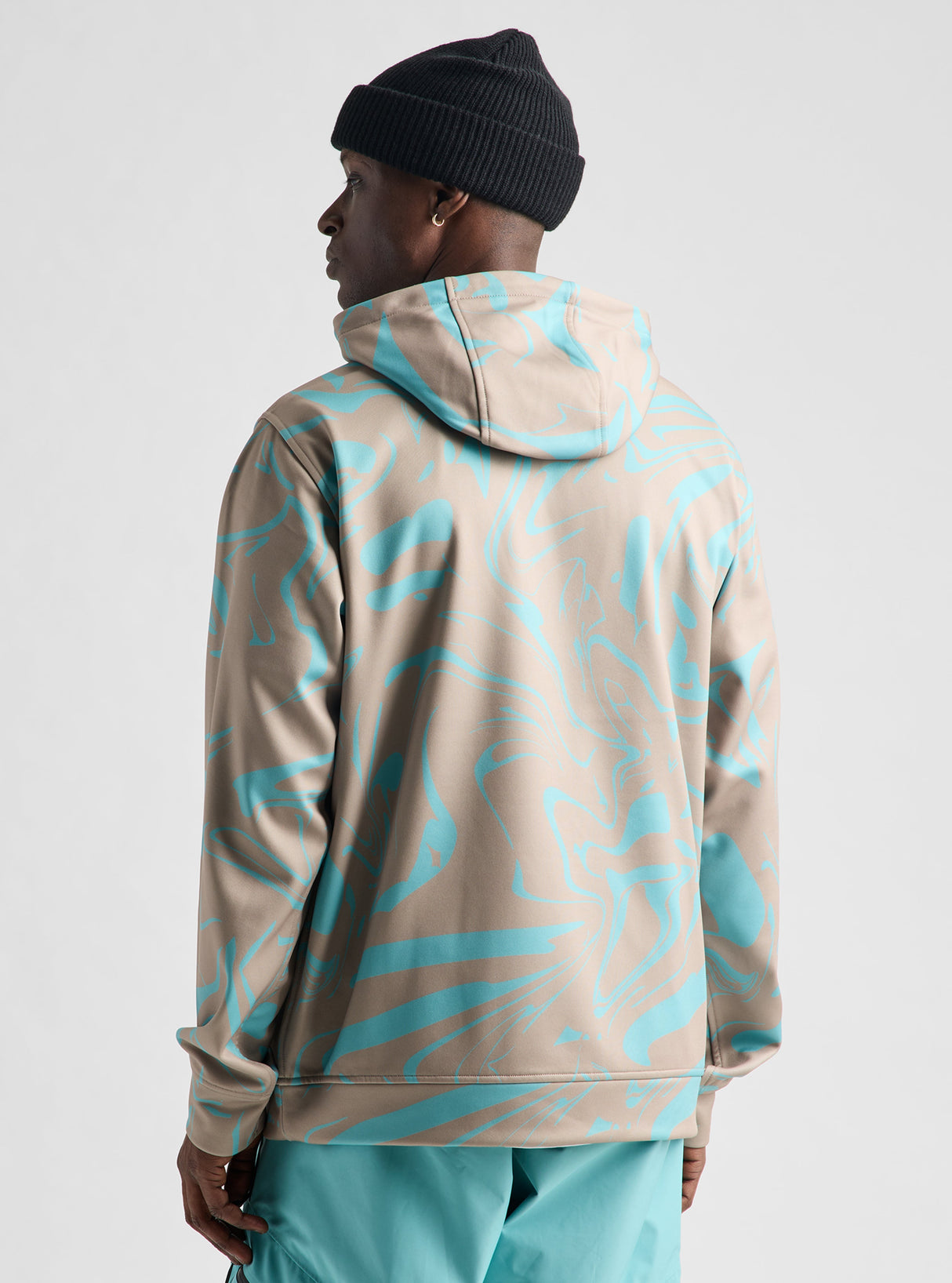 Men's Burton Oak Pullover Hoodie - Liquid Mineral - on model