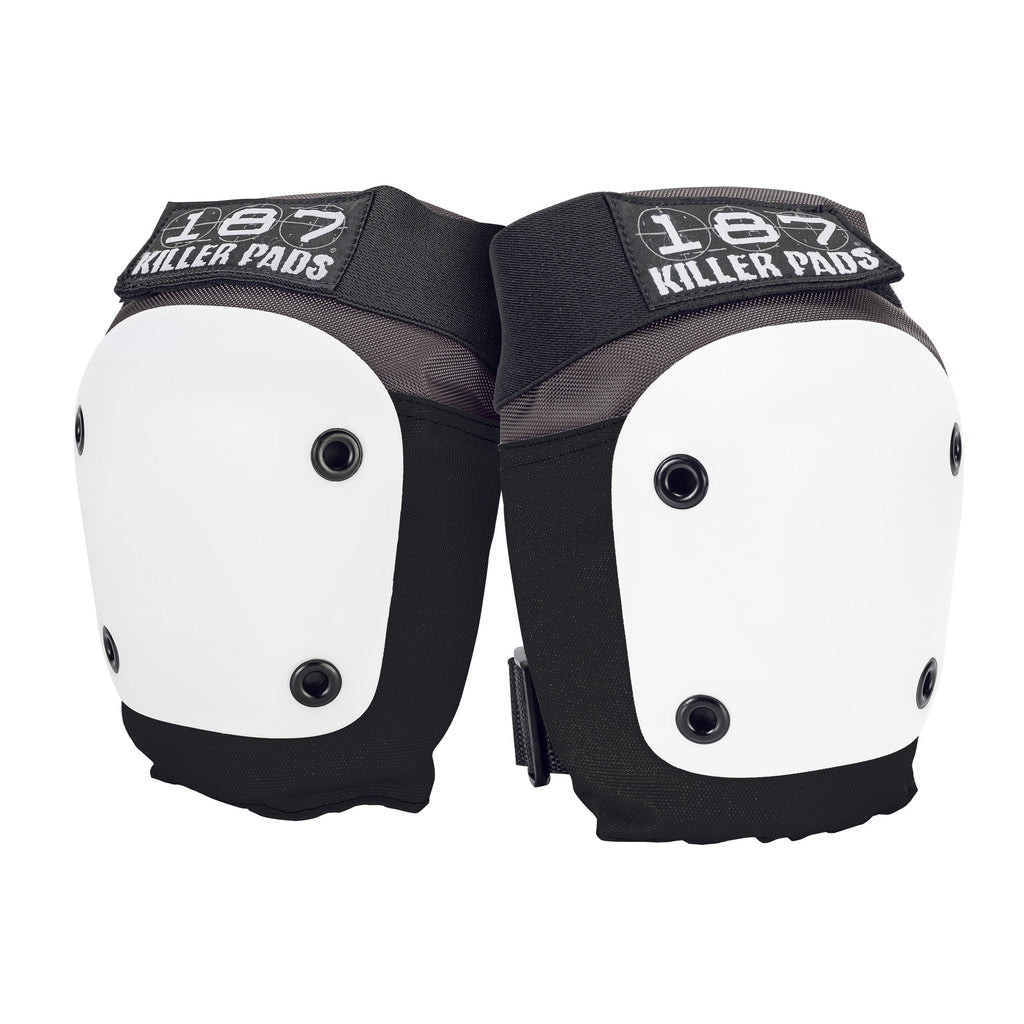 187 Killer Pads Fly Knee Pads - Grey With White Caps
