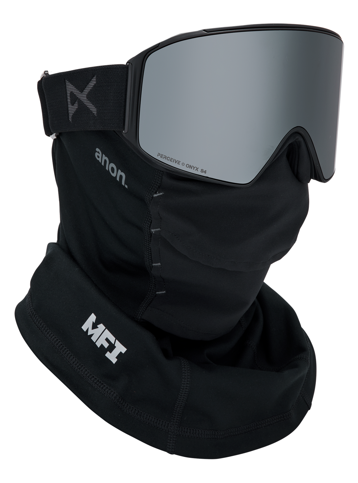 Anon M4 Cylindrical Goggles + Bonus Lens + MFI® Face Mask - Smoke with Perceive Sunny Onyx Lens 2027