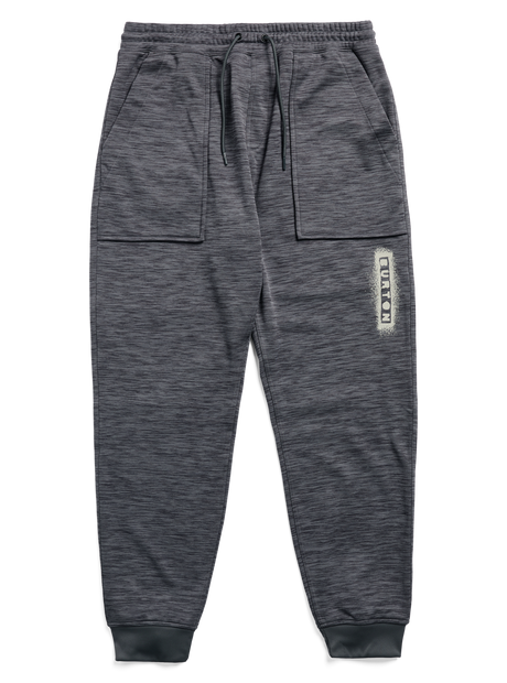 Men's Burton Oak Fleece Pants - Gotham Gray Heather - flat
