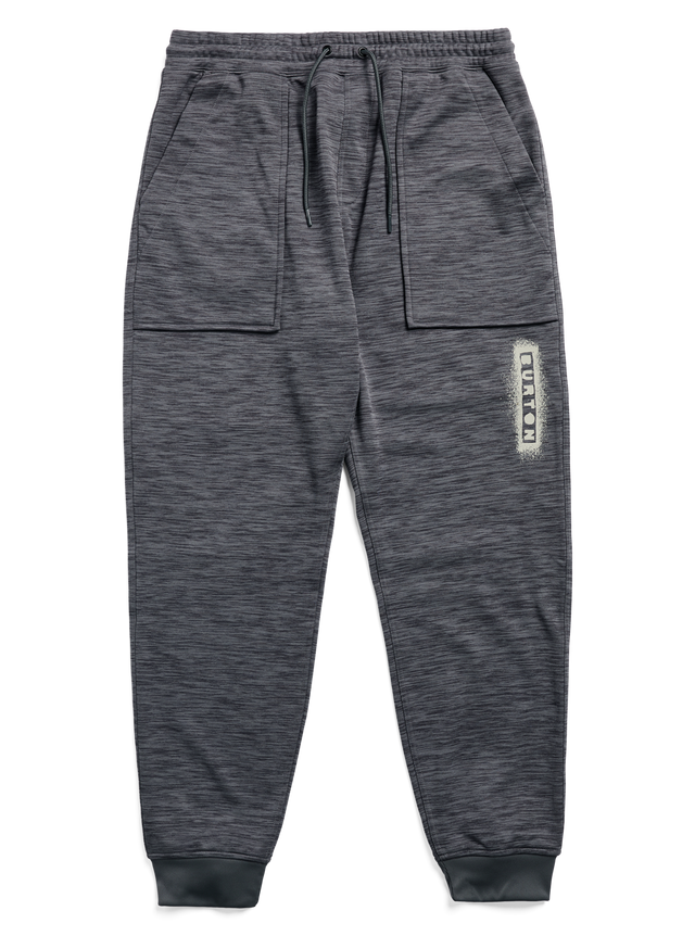 Men's Burton Oak Fleece Pants - Gotham Gray Heather - flat