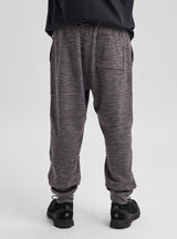 Men's Burton Oak Fleece Pants - Gotham Gray Heather - on model