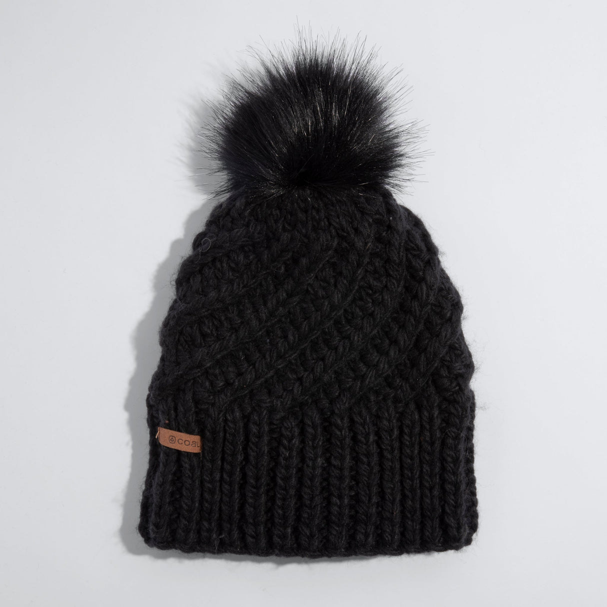 Coal Maizy Knit Faux Fur Pom Beanie
