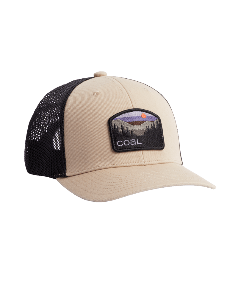 Coal Hauler Low Profile Trucker Cap - Khaki/Purple