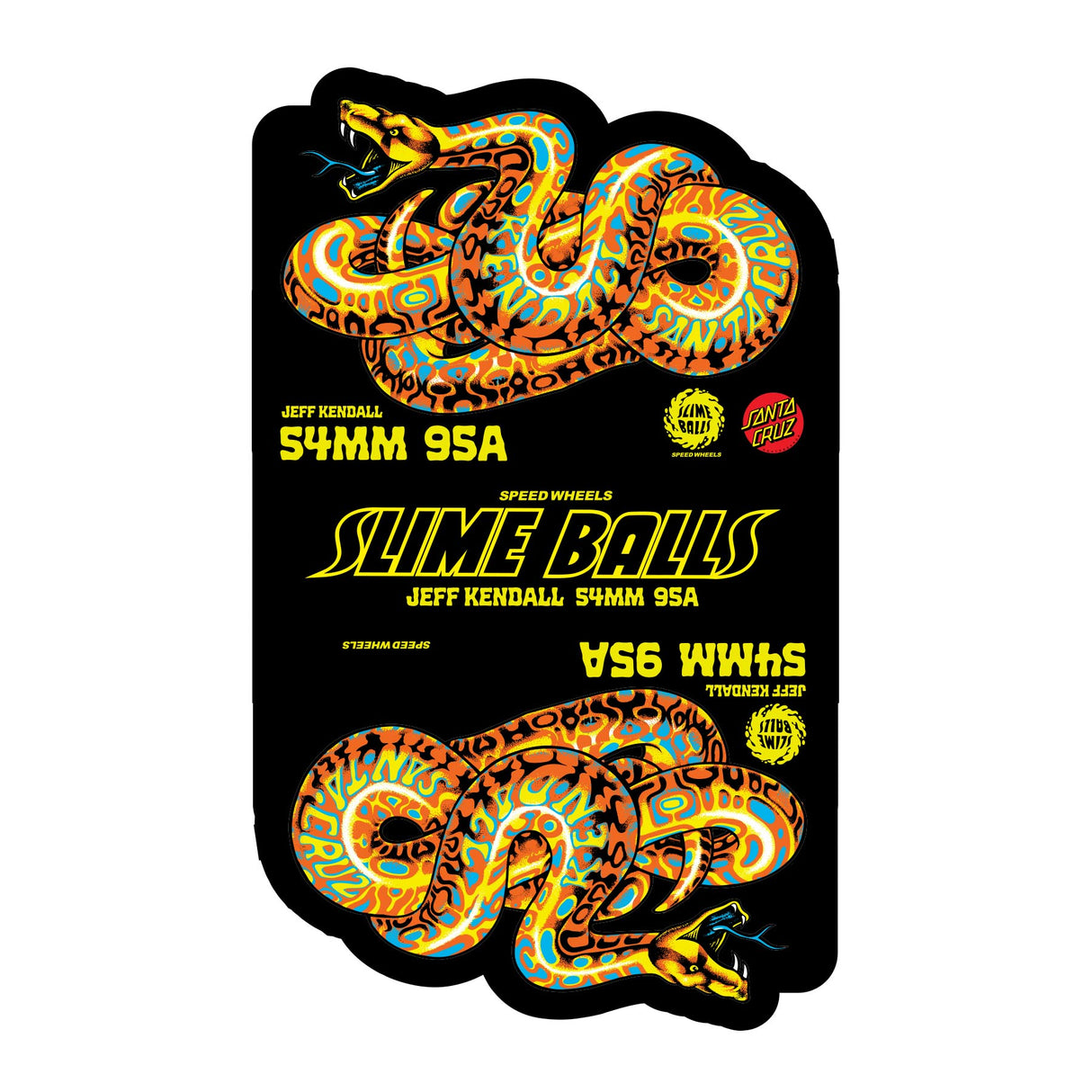 Slime Balls 95a Jeff Kendall Snake OG Pink Hardline 54mm Skateboard Wheels