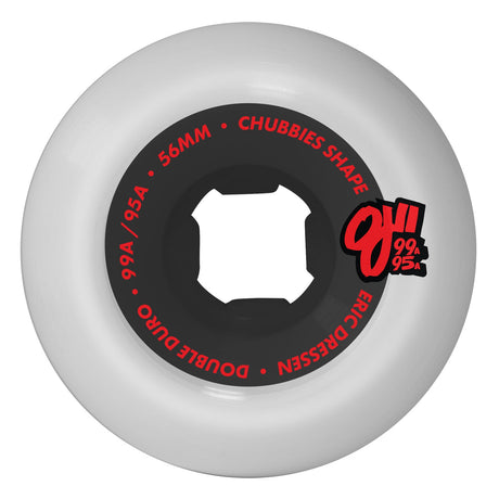 OJ 56mm Double Duro Eric Dressen Rose Skull Chubbies 99a/95a Skateboard Wheels