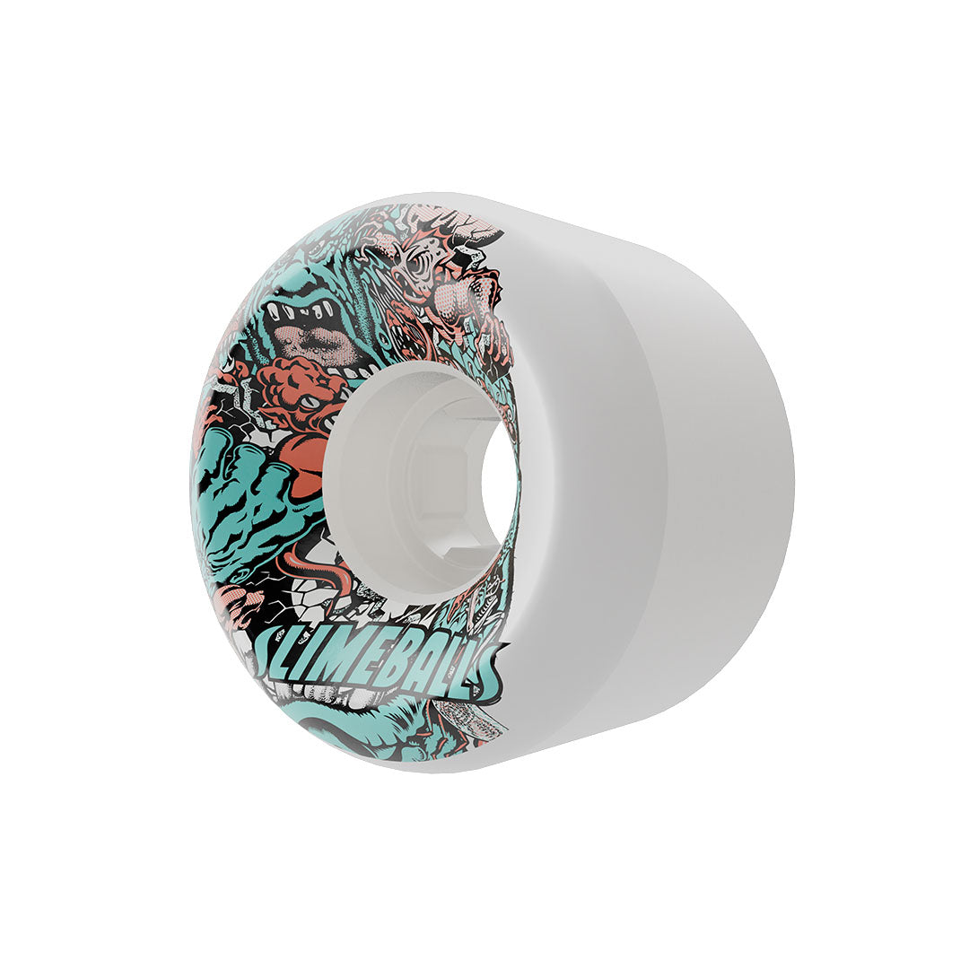 Slime Balls 97a Rob Roskopp Five Reissue Full Combo White 56mm Skateboard Wheels