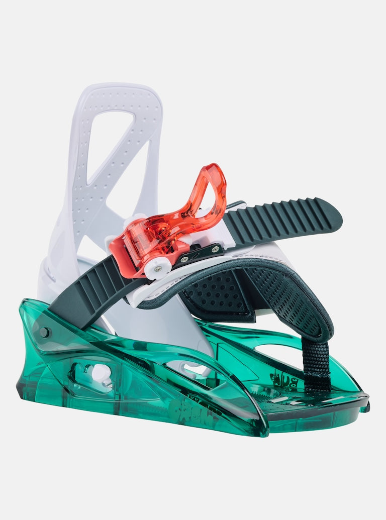 burton kids snowboard bindings Kids' Smalls Re:Flex Onestrap ankle strap has an ergonomic shape and features an easy Burton Kids' Grom Disc Snowboard