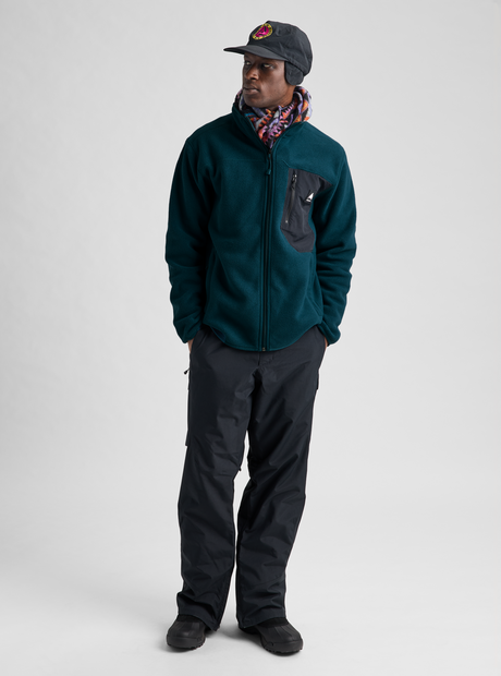Burton Men's Cinder Full-Zip Fleece - Atlantic Teal - detail