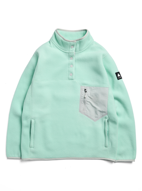 Burton Women's Cinder Fleece Pullover - Spring Frost - flat