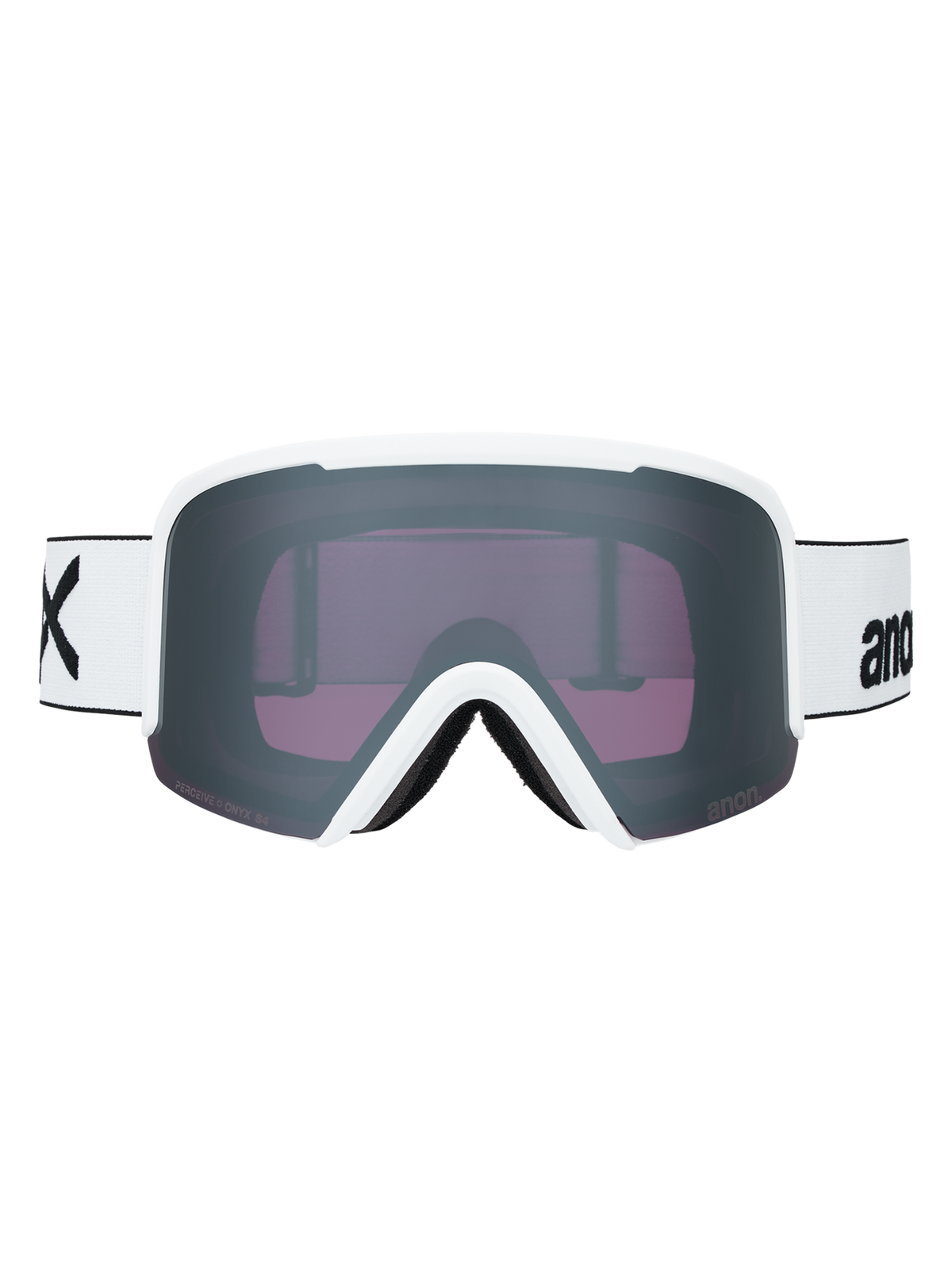 Anon Nesa Goggles + Bonus Lens + MFI® Face Mask - White with Perceive Sunny Onyx Lens 2027