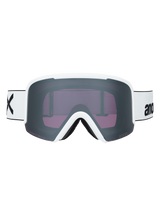 Anon Nesa Goggles + Bonus Lens + MFI® Face Mask - White with Perceive Sunny Onyx Lens 2027