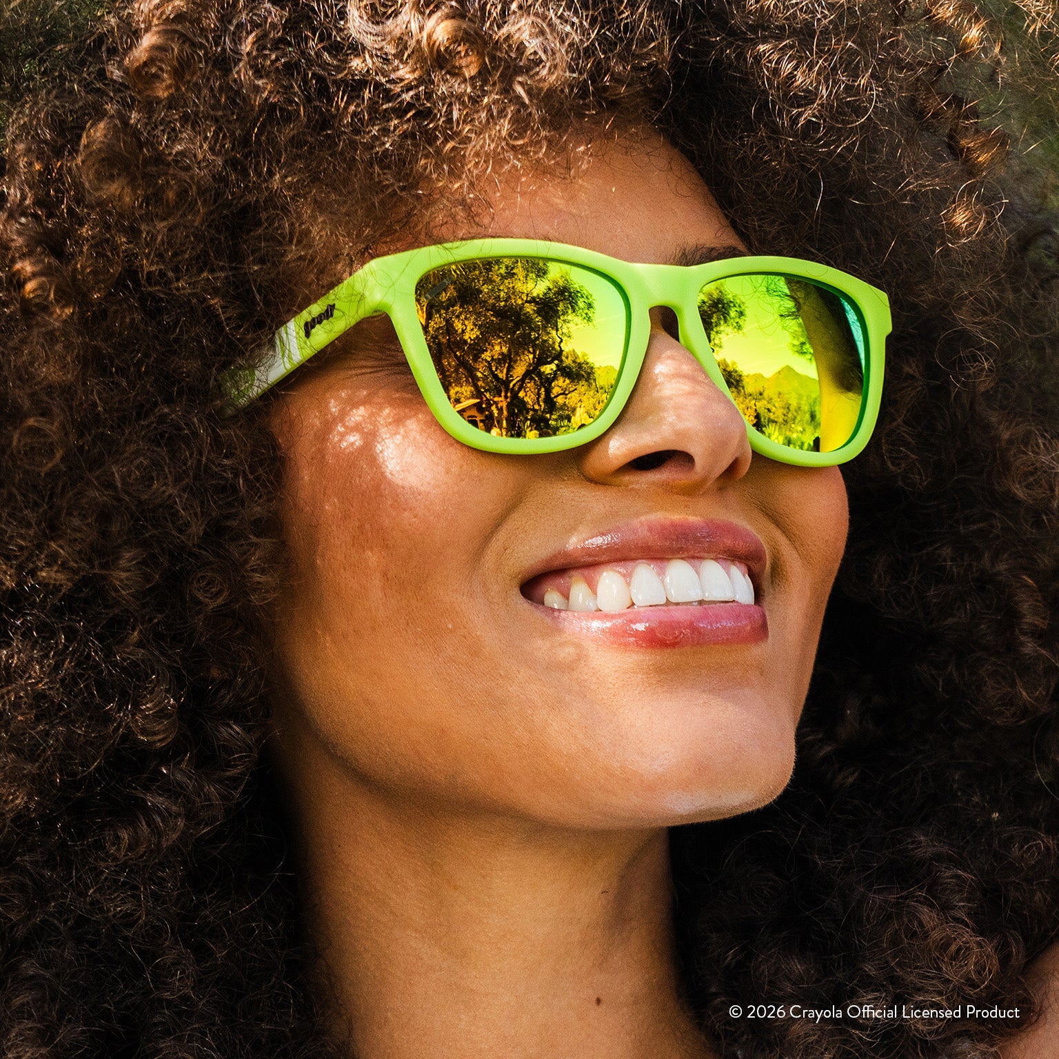 Goodr OGs Crayola Tropical Colors Palm Leaf Sunglasses – Focus