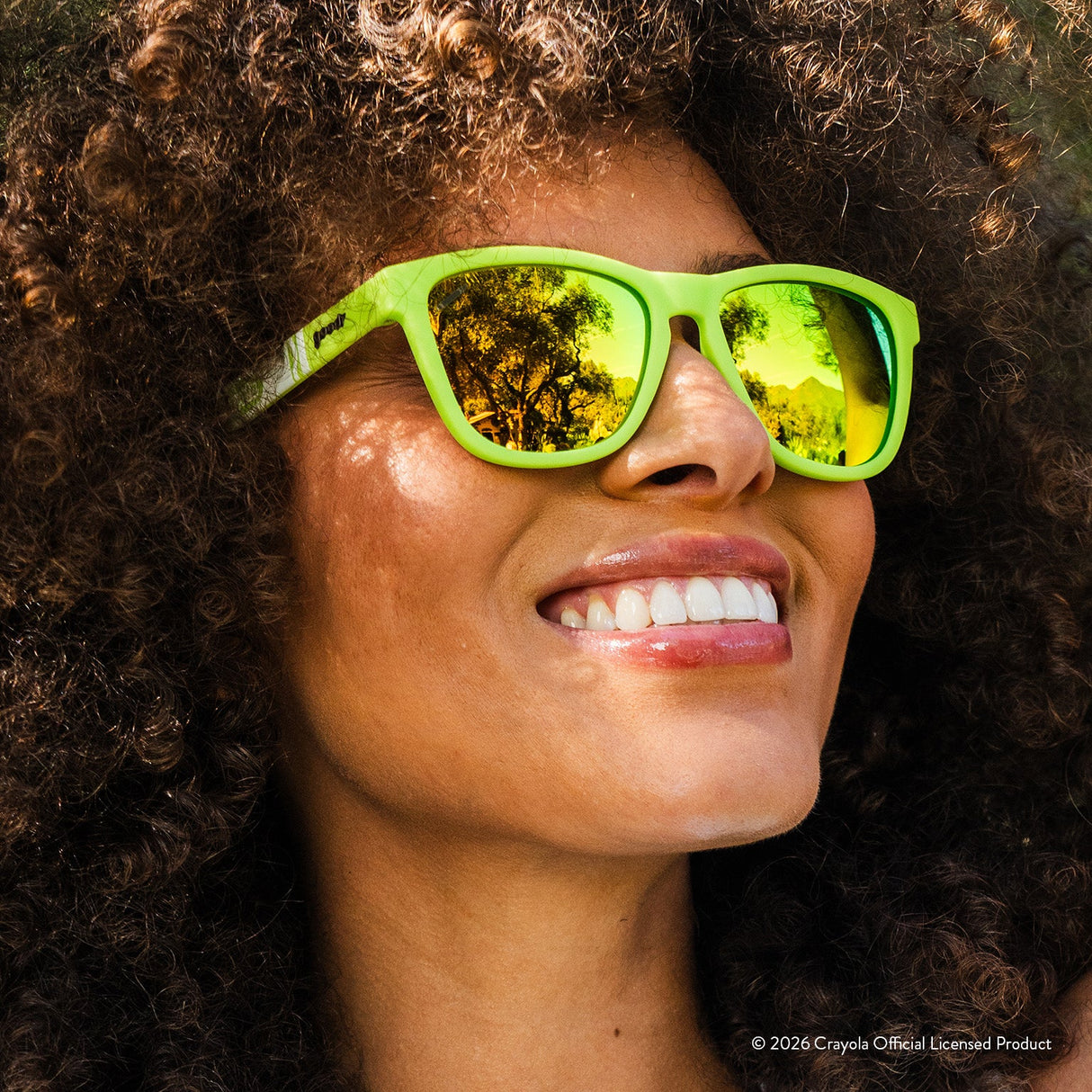 Goodr OGs Crayola Tropical Colors Palm Leaf Sunglasses