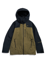 Men's Burton Reserve 2L Insulated Jacket - True Black/Dried Moss - flat