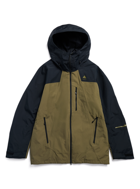 Men's Burton Reserve 2L Insulated Jacket - True Black/Dried Moss - flat