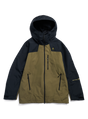 Men's Burton Reserve 2L Insulated Jacket - True Black/Dried Moss - flat