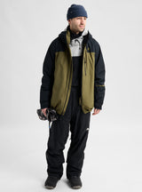 Men's Burton Reserve 2L Insulated Jacket - True Black/Dried Moss - detail