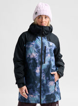 Women's Burton Reserve 2L Insulated Jacket - True Black/Crystal Dye - on model